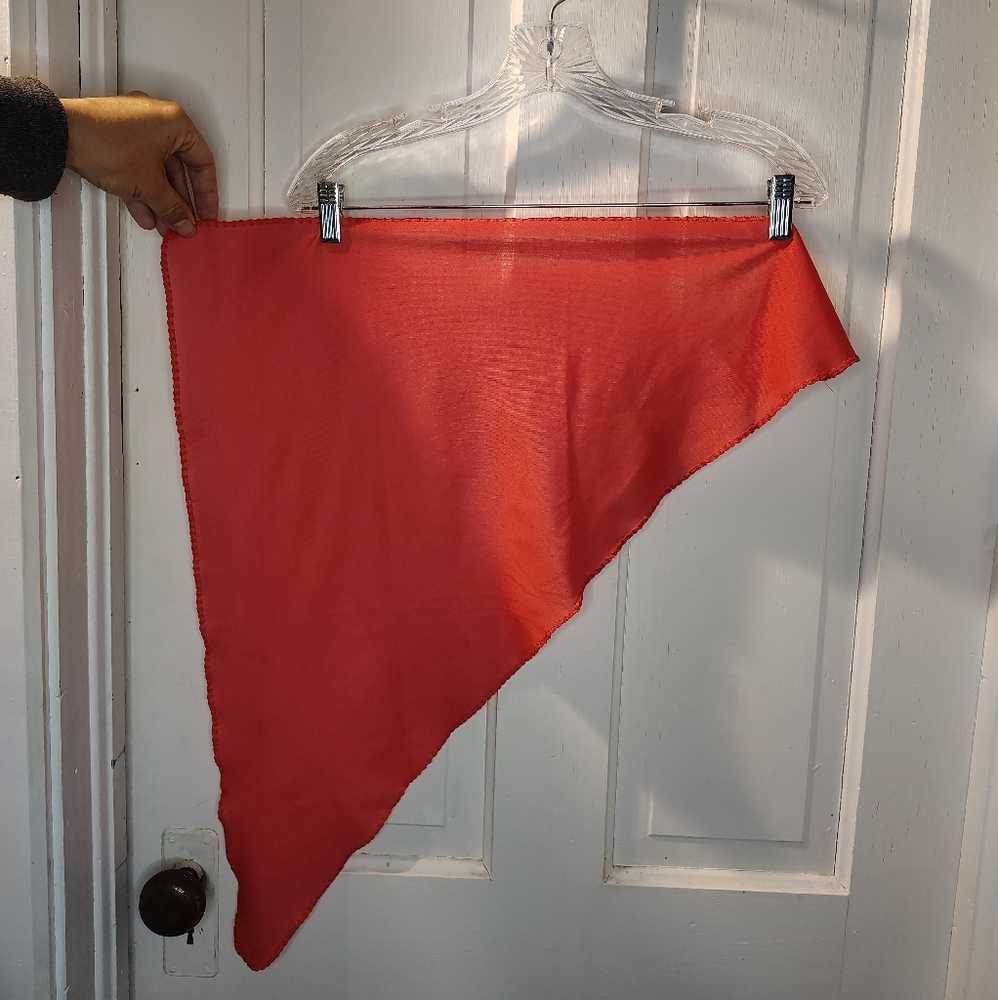 Vintage Scarf Triangle 🎂🎁 Salmon Pink